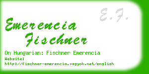 emerencia fischner business card